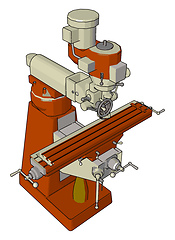 Image showing Orange drill press vector illustration on white background