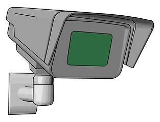 Image showing A video surveillance camera vector or color illustration