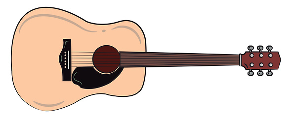 Image showing Musical instrument of bass guitar vector or color illustration