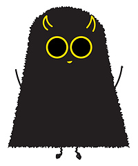 Image showing Image of black & yellow color monster, vector or color illustrat