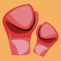 Image showing Boxing Gloves vector color illustration.