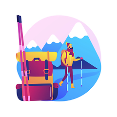 Image showing Mountain expedition vector concept metaphor