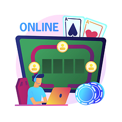 Image showing Online poker vector concept metaphor