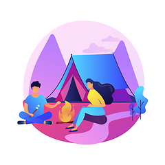 Image showing Summer camping vector concept metaphor