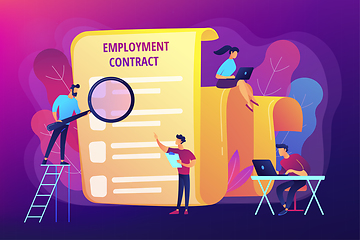 Image showing Employment agreement concept vector illustration