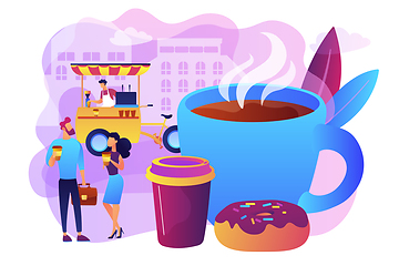 Image showing Street coffee concept vector illustration.