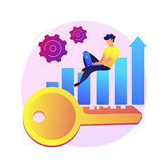 Image showing Business strategy, success key vector concept metaphor.