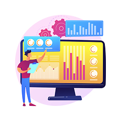 Image showing Statistical data vector concept metaphor.