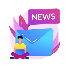 Image showing Newsletter subscription vector concept metaphor