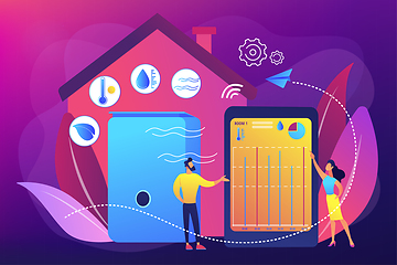 Image showing Air quality monitor concept vector illustration