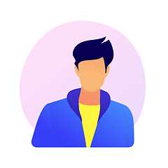 Image showing Young man full face portrait vector concept metaphor