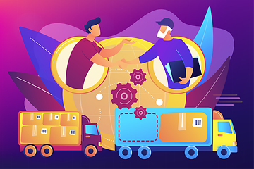 Image showing Collaborative logistics concept vector illustration