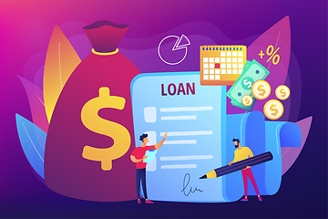 Image showing Loan disbursement concept vector illustration