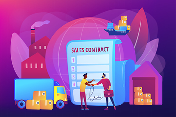 Image showing Sales contract terms concept vector illustration