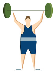 Image showing Athletic lifting weight vector or color illustration