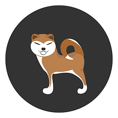 Image showing Image of akita, vector or color illustration.