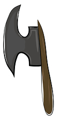 Image showing An axe a vintage style metal weapon vector color drawing or illu