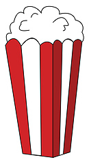 Image showing Popcorn illustration vector on white background 