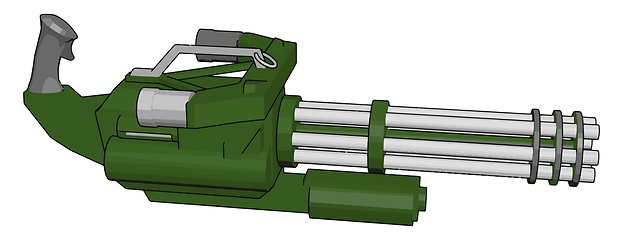 Image showing 3D vector illustration on white background  of a military machin