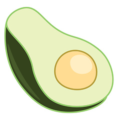 Image showing Super food avocado vector or color illustration