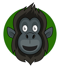 Image showing Happy cartoon gorilla vector illustration on white background