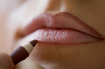 Image showing lips make-up