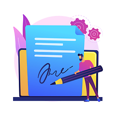 Image showing Electronic signature vector concept metaphor