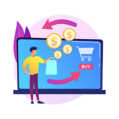 Image showing Cashback vector concept metaphor