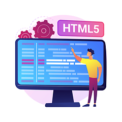 Image showing HTML5 programming vector concept metaphor