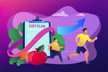 Image showing Weight loss diet concept vector illustration.