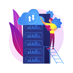 Image showing Hosting processor vector concept metaphor