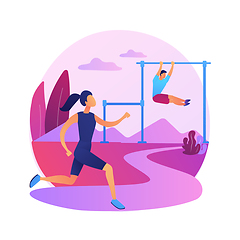 Image showing Outdoor workout vector concept metaphor