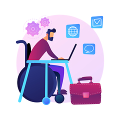 Image showing Employment of people with disabilities vector concept metaphor