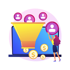 Image showing Sales funnel vector concept metaphor.