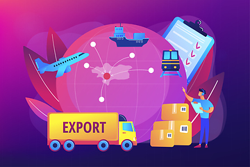 Image showing Export control concept vector illustration