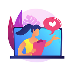 Image showing Online dating website vector concept metaphor