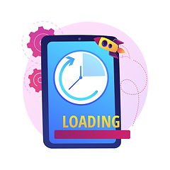 Image showing Loading speed boost vector concept metaphor