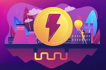 Image showing Geothermal energy concept vector illustration.