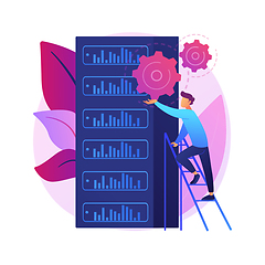 Image showing Server hardware maintenance vector concept metaphor