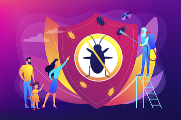 Image showing Home pest insects control concept vector illustration