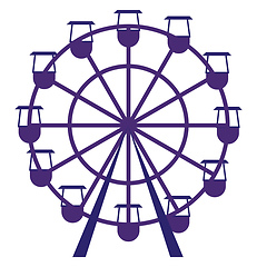 Image showing Purple carousel vector illustration on white background.