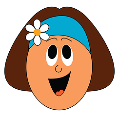 Image showing A cute chamomile vector or color illustration