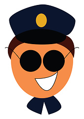 Image showing A policeman vector or color illustration