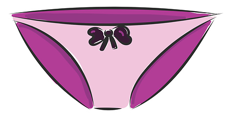 Image showing A purple baby panties vector or color illustration