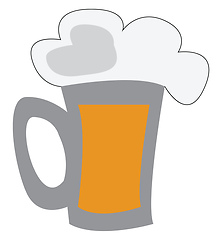 Image showing Clipart of a beer mug depicting happy summer time vector color d