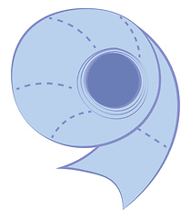 Image showing Clipart showing toilet paper roll used for daily hygiene purpose