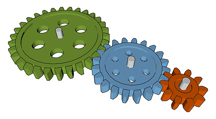 Image showing The Sprocket Mechanical part of a machine vector or color illust
