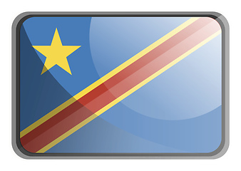 Image showing Vector illustration of Democratic republic of Congo flag on whit