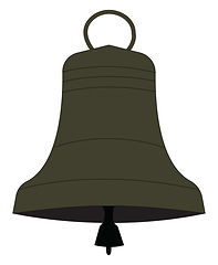 Image showing A grey-colored church bell vector or color illustration