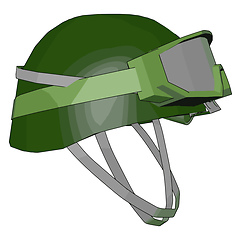 Image showing A combat helmet vector or color illustration